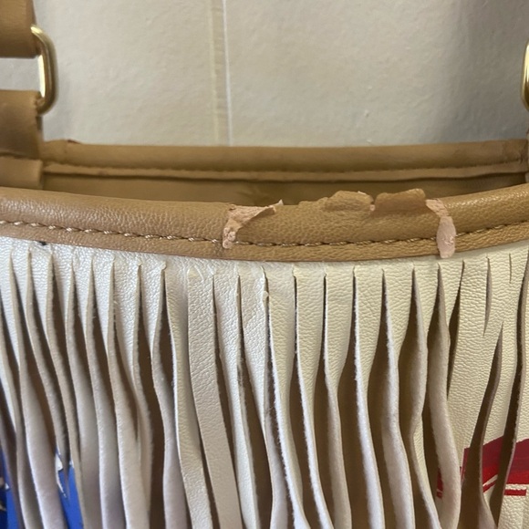 Steve Madden America Bag Stylish Fringe Patriotic Flair $74 - Picture 5 of 11